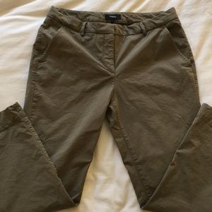 Theory Capri Olive Green Pants, size 6